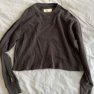 Province of Canada - Morning Waffle Long Sleeve Crop Top